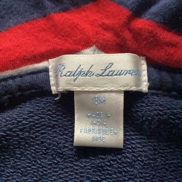 Polo by Ralph Lauren, Navy Blue Full Zip Hoodie. 18M. Great condition - Picture 3 of 4